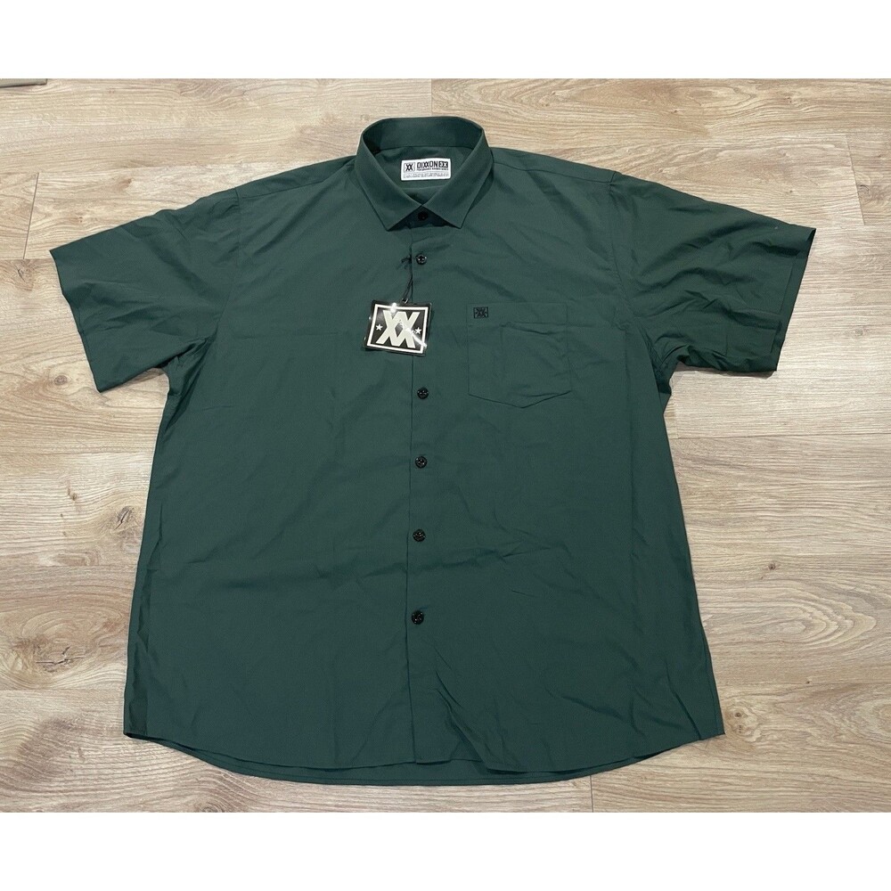Dixxon Flannel Co Shirt Men’s 3XL Green Button Up DLux Performance Bamboo NWT